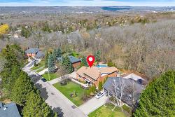 Aerial View with ravine and views of Dundas Valley/Ancaster Heights