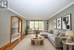 Living room with hardwood floors
