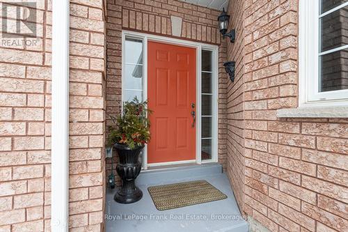 Covered Front Door with Side Lights