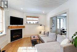 Living room with gas fire place