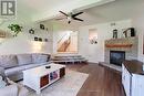 Sunken Living Room with Gas Fireplace