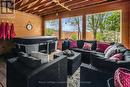 Screened in Hot Tub Lounge Area