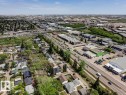 Aerial perspective showcasing a residential area alongside a commercial district