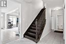 Beautiful rich hardwood staircase to second floor Beautiful rich hardwood staircase to second floor