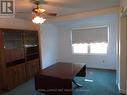 Dining room with view of backyard