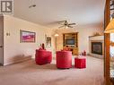 Family room & gas fireplace