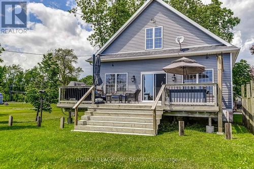 Lakeside view of the home