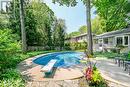 Pool is 8.5' deep with a shallow end as well.