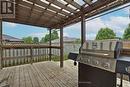 Rear yard-deck handy for barbequing