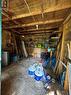 interior of storage shed