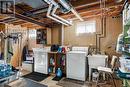 laundry area in basement