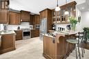 Solid cherry cabinetry w/ stained cappuccino