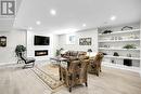 Lower Level Family Room with built in cabinetry