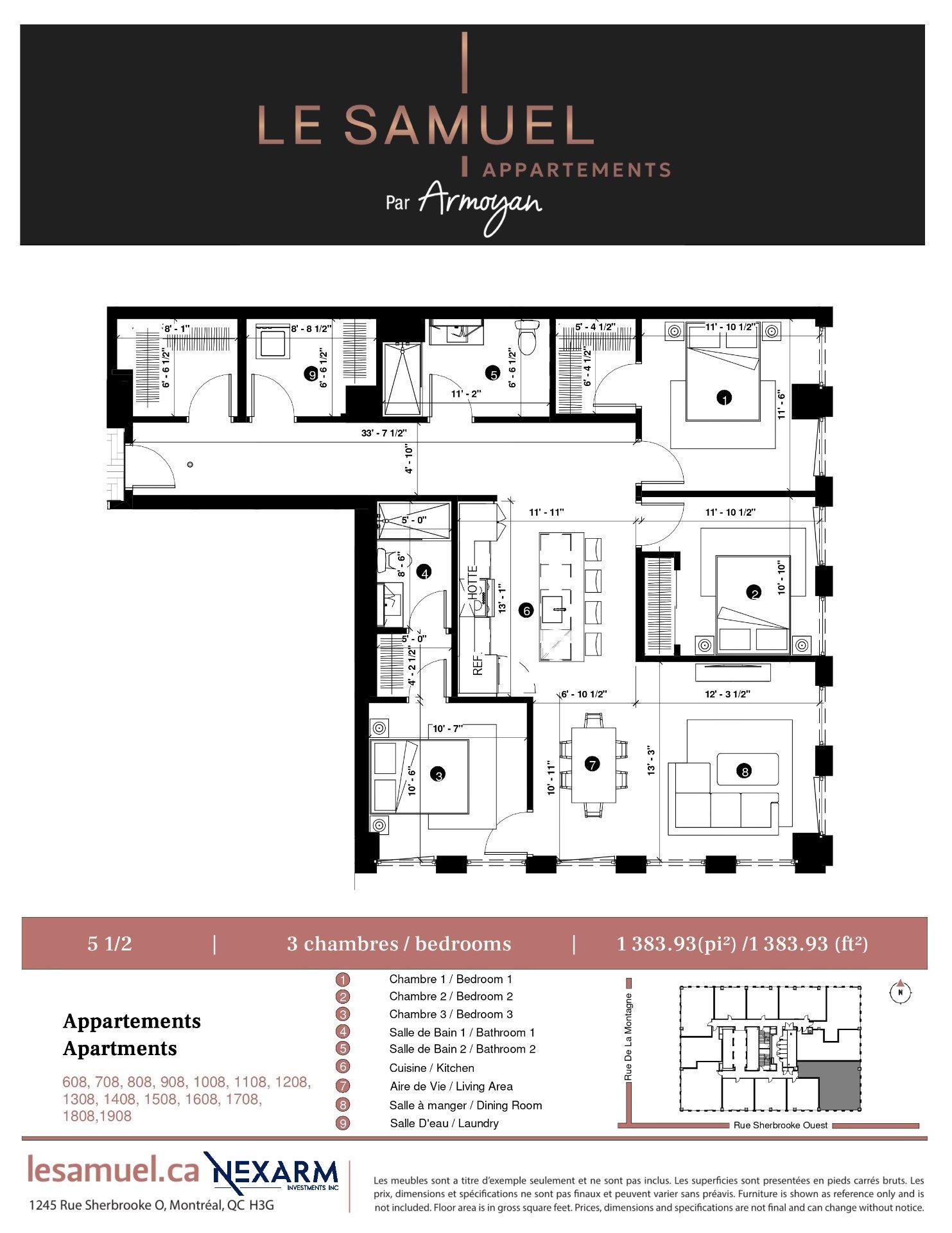 









1245


Rue Sherbrooke O.

, 808,
Montréal (Ville-Marie),




QC
H3G1G3

