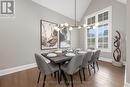 Dining Room with Vaulted Ceiling