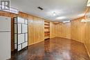 Family Room with Parquet Flooring