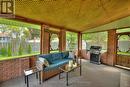 Sunroom thru sliders in family room