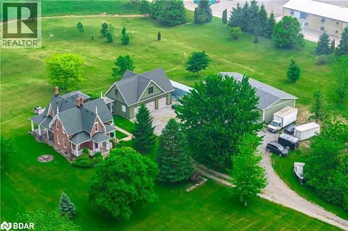 Aerial view of a golf course