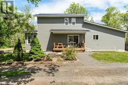 side deck with BBQ are