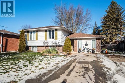 View of front facade featuring brick siding