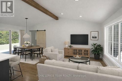 rendering of the living room/dining room