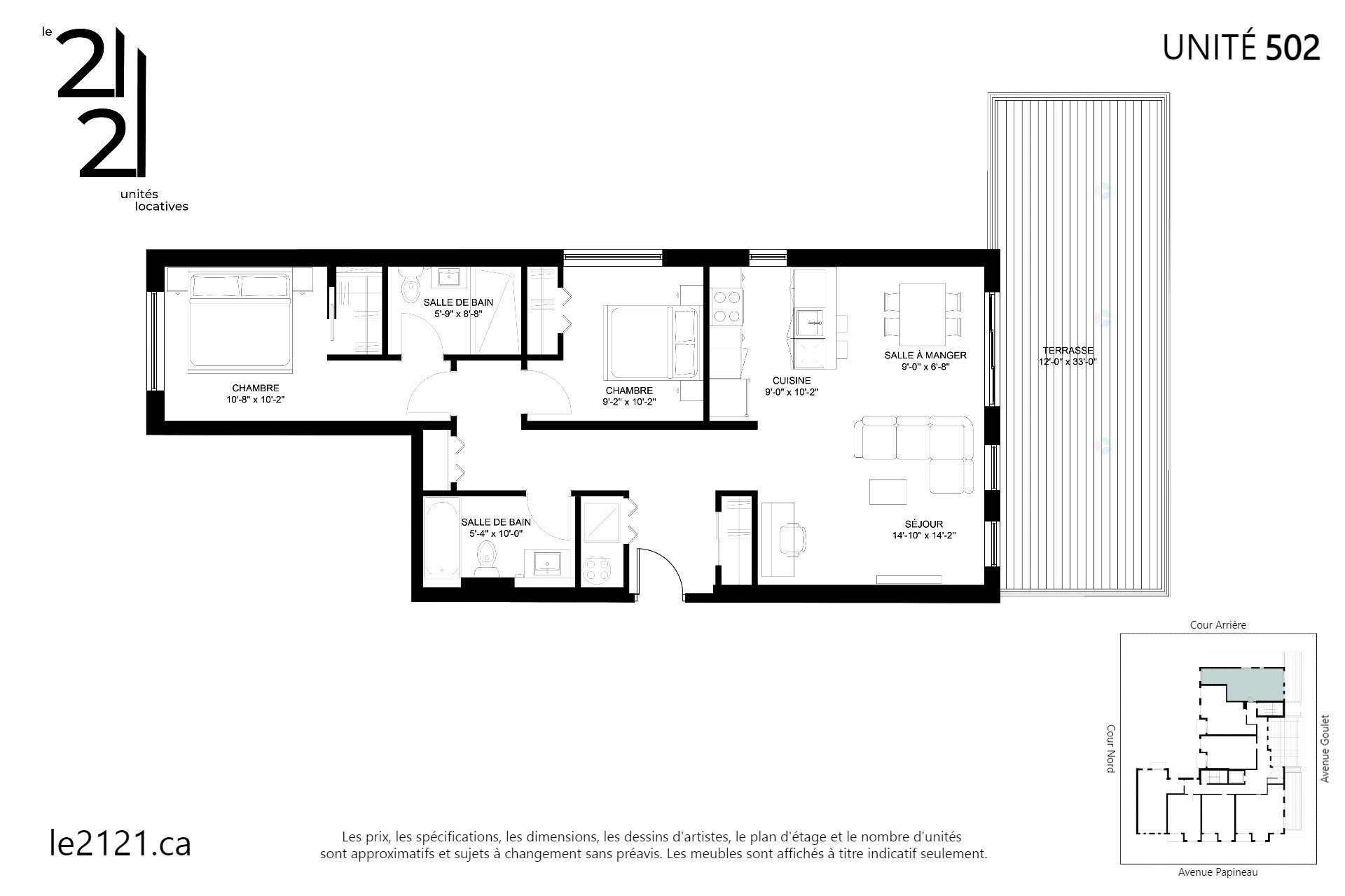 









2121


Av. Papineau

, 502,
Montréal (Ville-Marie),




QC
H2K4J5

