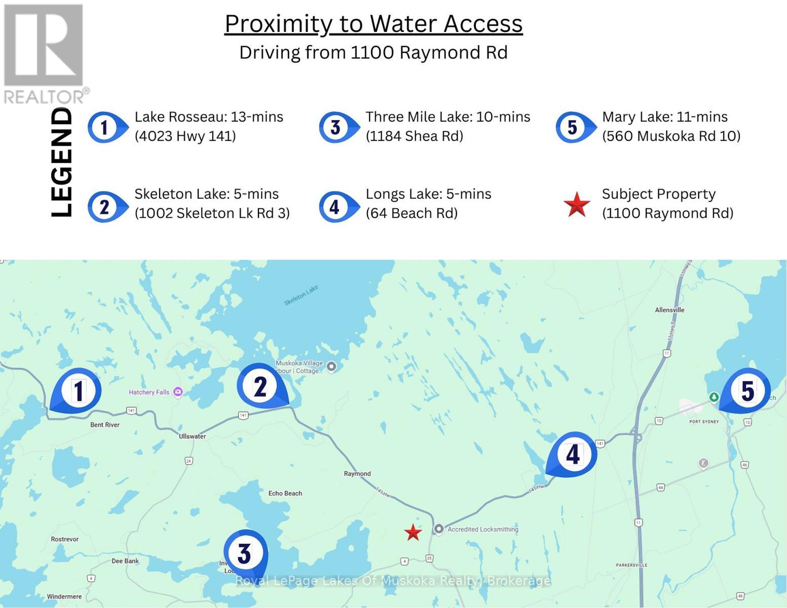 












1100 RAYMOND ROAD

,
Muskoka Lakes (Watt),




Ontario
P0B1M0

