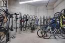 Garage featuring bike storage
