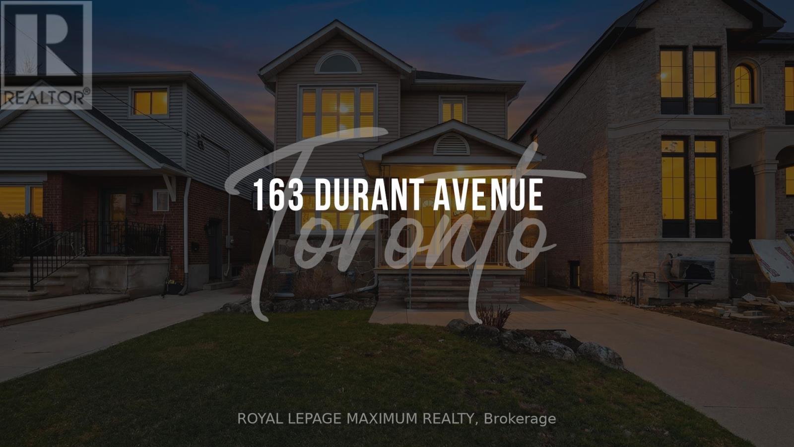 












163 DURANT AVENUE

,
Toronto,




Ontario
M4J4W4


