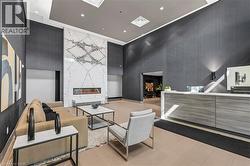 Welcome area with recessed lighting, a high ceiling, and a skylight