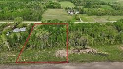 The red box gives an idea of the property lines for the lot but is not 100% accurate