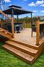 Steps to lower deck
