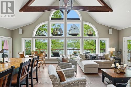 Expansive lakeview windows