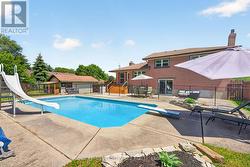 Separately fenced pool area.