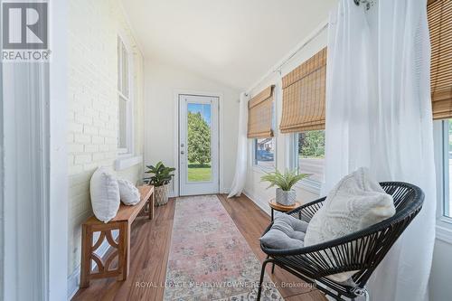 Welcoming enclosed front porch