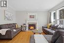 Main floor sitting room with fire place