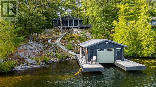 cottage and boathouse