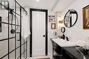 Walk-In Trendy Shower with dual sinks