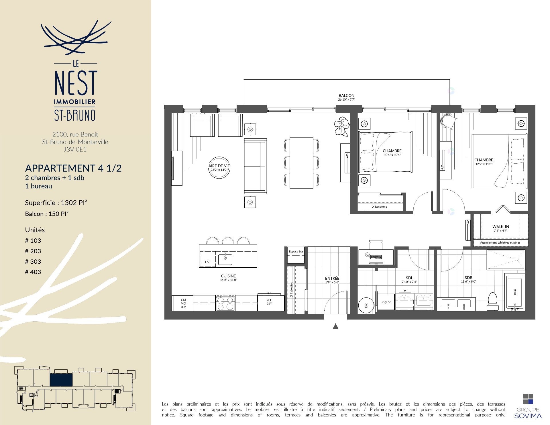









2100


Rue Benoit

, 103,
Saint-Bruno-de-Montarville,




QC
J3V0E1

