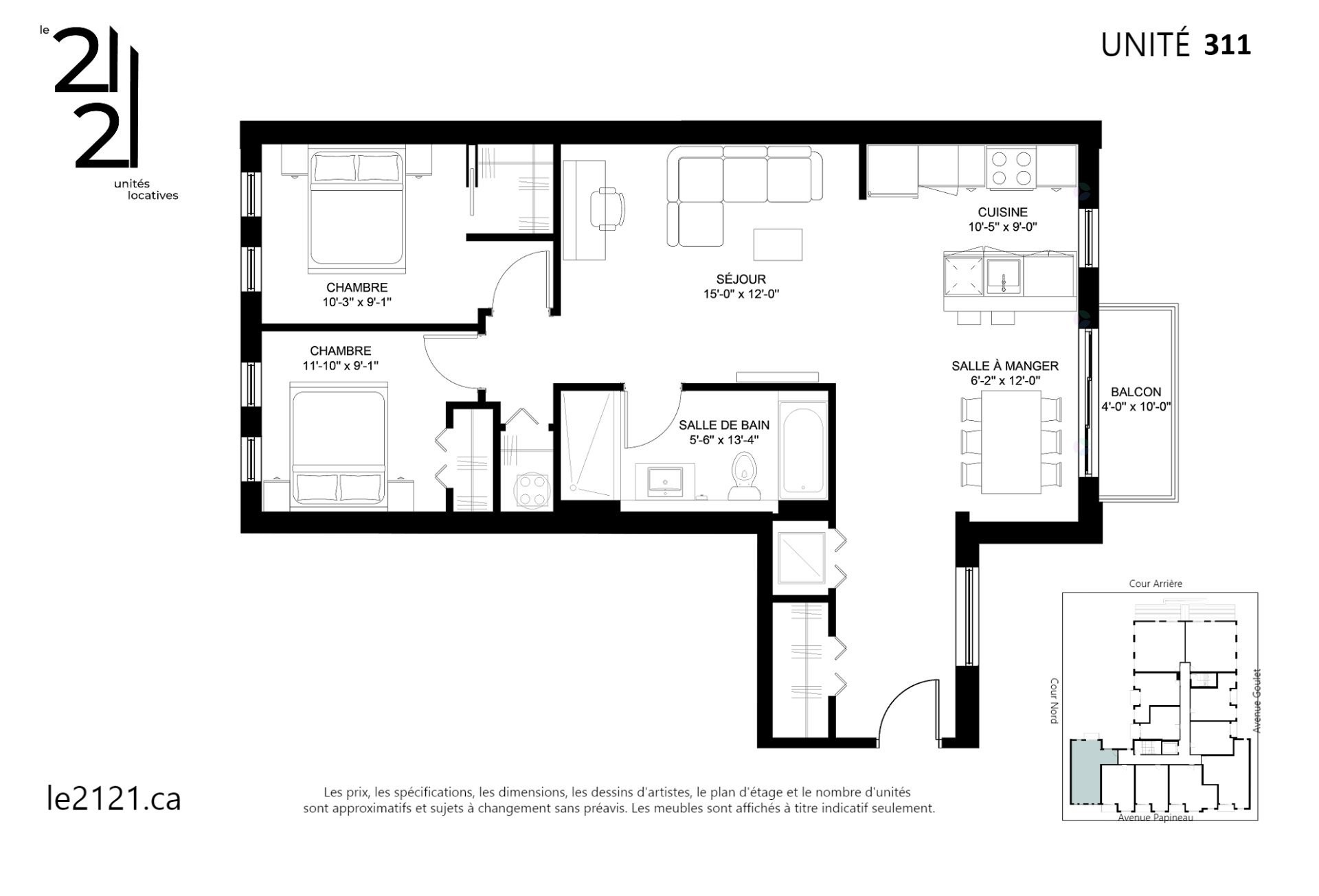 









2121


Av. Papineau

, 311,
Montréal (Ville-Marie),




QC
H2K0E6

