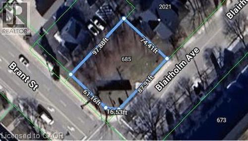 Property Plat Map. Displaying the boundaries and dimensions of the property