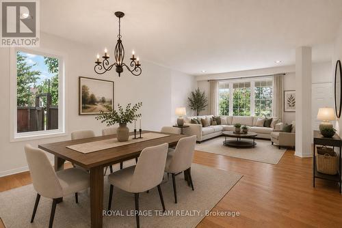 Virtually staged - living/dining room