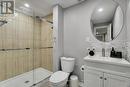 Full 3 piece bath with walk-in glass shower