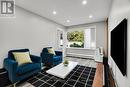 Living room with potlights