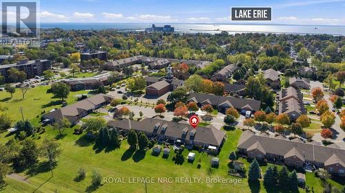 Aerial View of Back Yard and Lake Erie in Distance