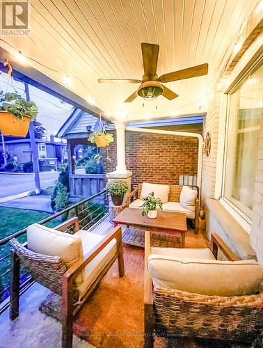 Front porch entertaining area