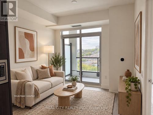 Virtually Staged Living + Walkout Balcony