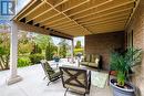 Covered aggregate patio for relaxing & entertainin