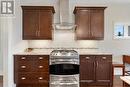 Gas cooking, subway tile backsplash