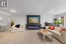Colour-changing linear electric fireplace